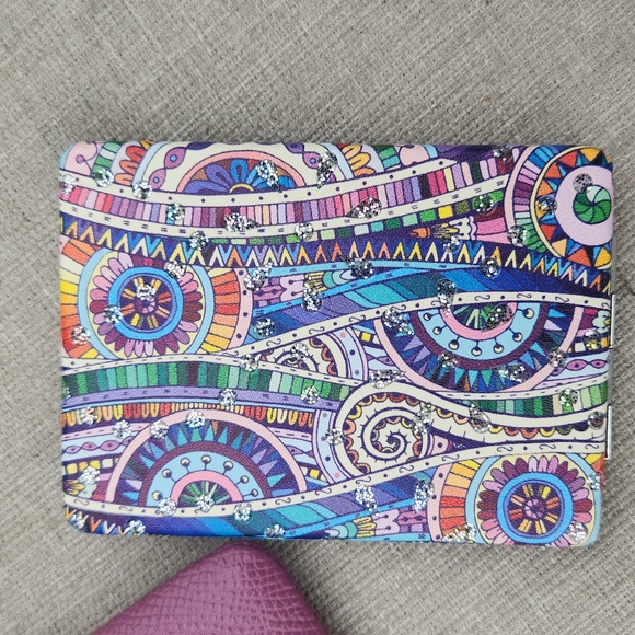 Coach Mauve/Lilac Wristlet with Gold Accents NWT & BOHO Print MIRROR - Picture 8 of 11